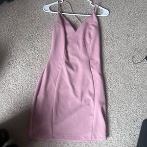 Short pink club dress